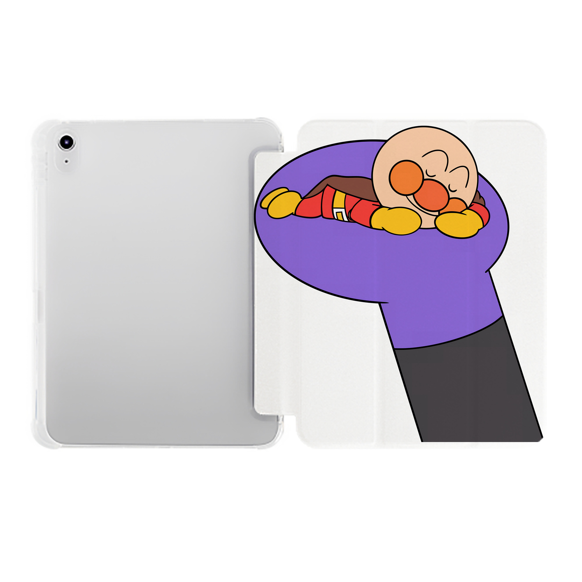 （画像用） アンパンマン Anpanman IPad ケース ペン収納付き 三つ折りスタンド PUレザー×シリコン 対応機種9.5/10.5/10.9インチ